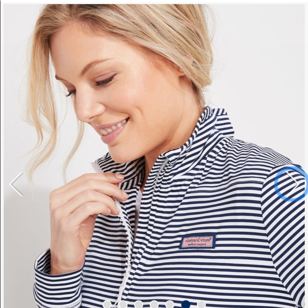 V. Vines Terry Towel Relaxed Shep Shirt - Navy/Wht